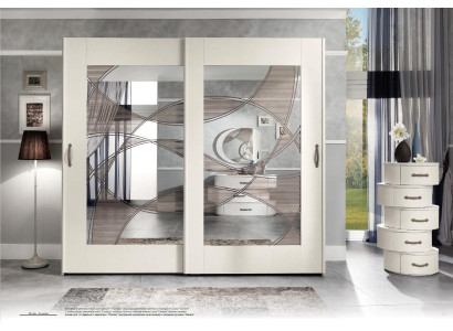 Luxus Kleiderschrank mit Schwebetüren Schlafzimmer Schrank Schränke Holz Modern